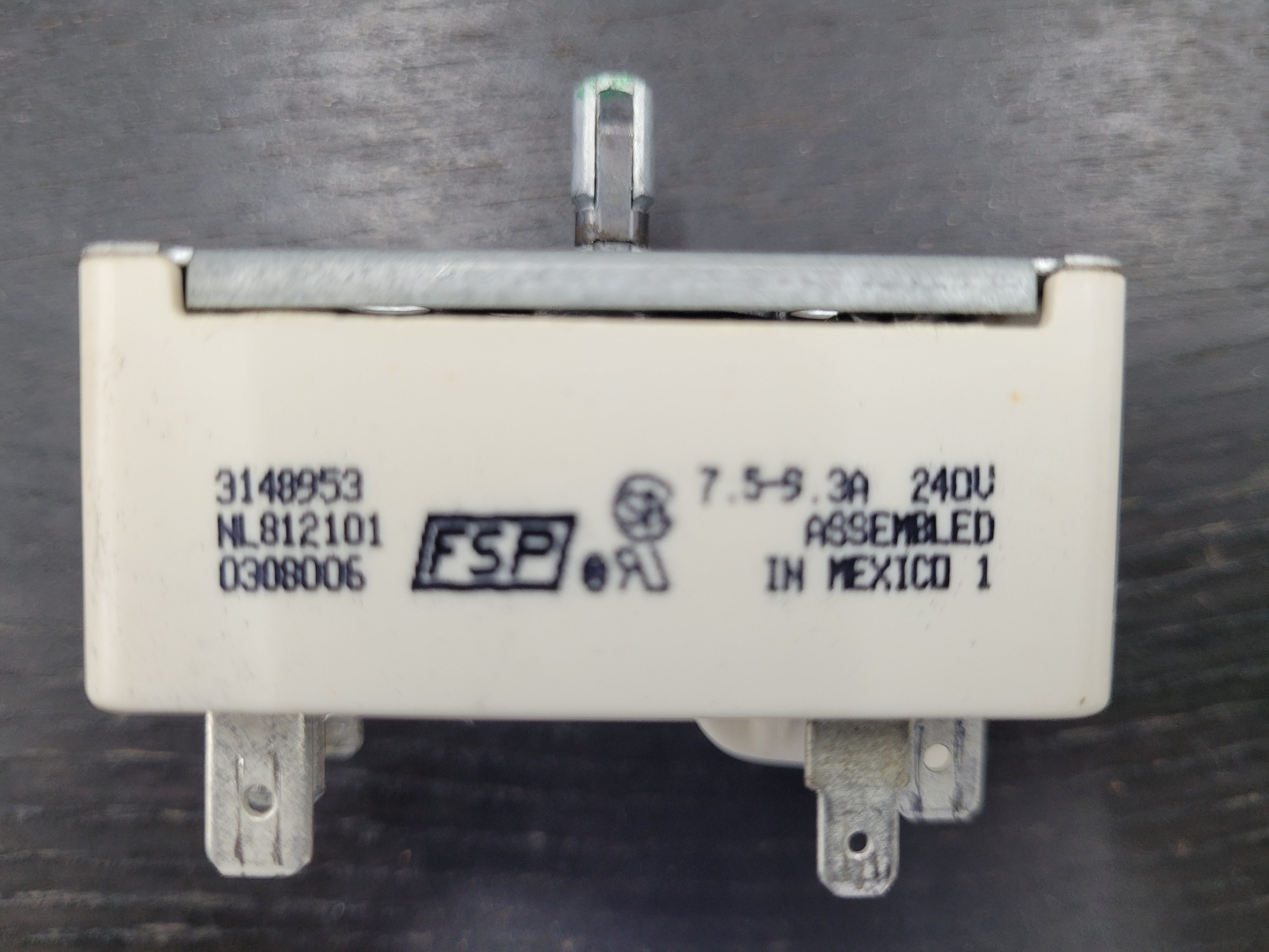 Whirlpool Range Burner Infinite Control Switch 3148953 PS336886 AP3029710 Whirlpool Range Burner Infinite Control Switch 3148953 PS336886 AP3029710